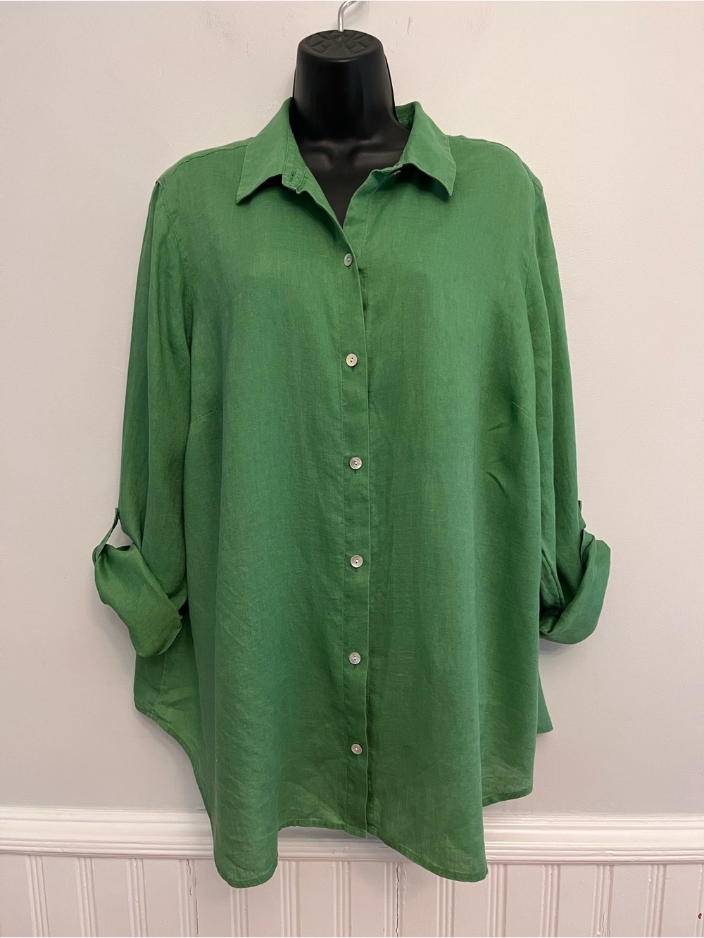 J. Jill 100% Linen Button Down Shirt, Size XL